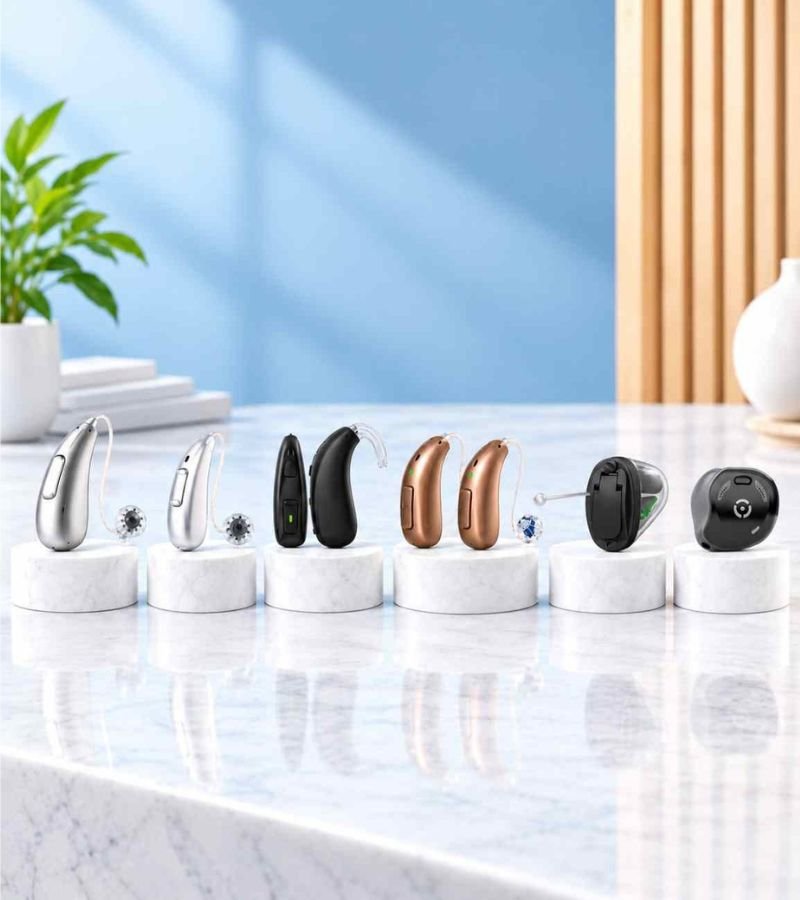 Modern digital hearing aid consultation at Hearing Plus